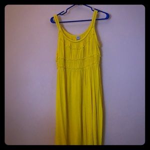 Charming Charlie yellow braided strap dress L